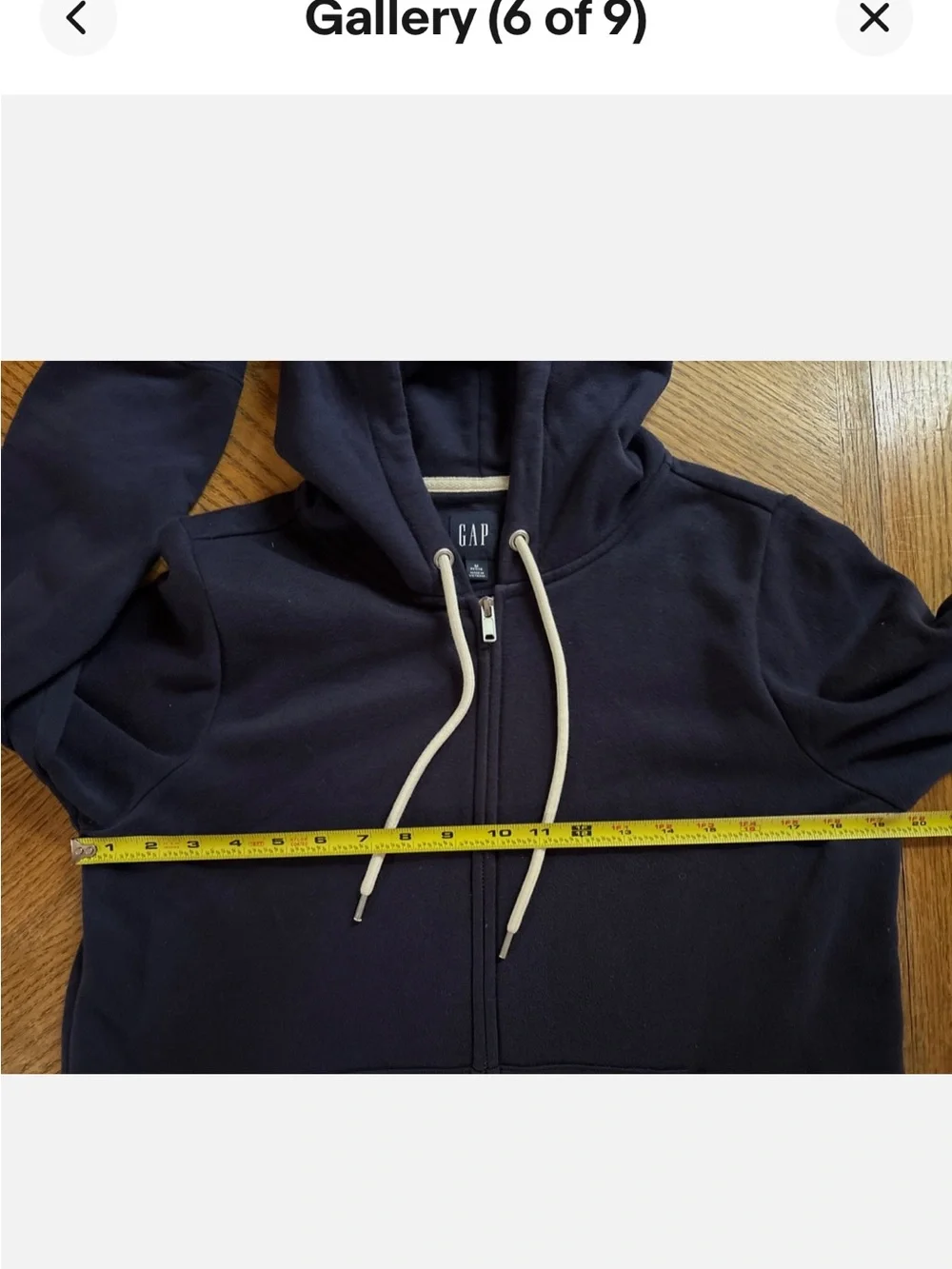 Women’s Vintage GAP Hooded Full Zip-Up Sweatshirt Navy  MEDIUM PETITE